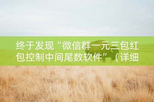 终于发现“微信群一元三包红包控制中间尾数软件”（详细透视教程）-哔哩哔哩