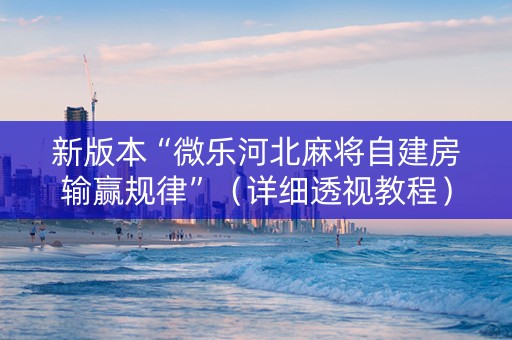 新版本“微乐河北麻将自建房输赢规律”（详细透视教程）-哔哩哔哩
