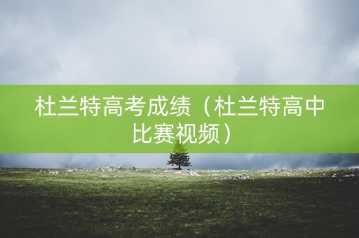 杜兰特高考成绩（杜兰特高中比赛视频）
