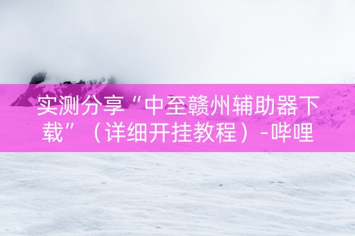 实测分享“中至赣州辅助器下载”（详细开挂教程）-哔哩哔哩