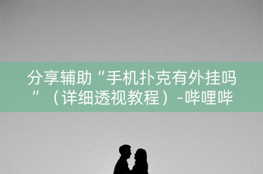 分享辅助“手机扑克有外挂吗”（详细透视教程）-哔哩哔哩