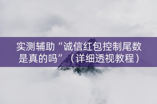 实测辅助“诚信红包控制尾数是真的吗”（详细透视教程）-哔哩哔哩