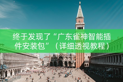 终于发现了“广东雀神智能插件安装包”（详细透视教程）-哔哩哔哩