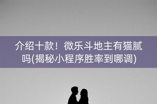 介绍十款！微乐斗地主有猫腻吗(揭秘小程序胜率到哪调)