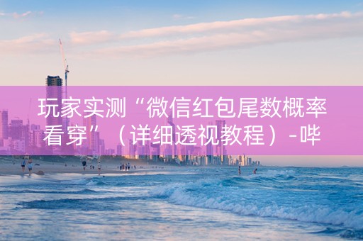 玩家实测“微信红包尾数概率看穿”（详细透视教程）-哔哩哔哩