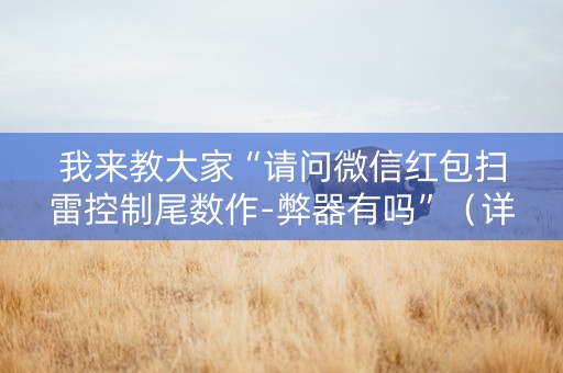 我来教大家“请问微信红包扫雷控制尾数作-弊器有吗”（详细透视教程）-哔哩哔哩