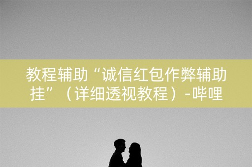 教程辅助“诚信红包作弊辅助挂”（详细透视教程）-哔哩哔哩