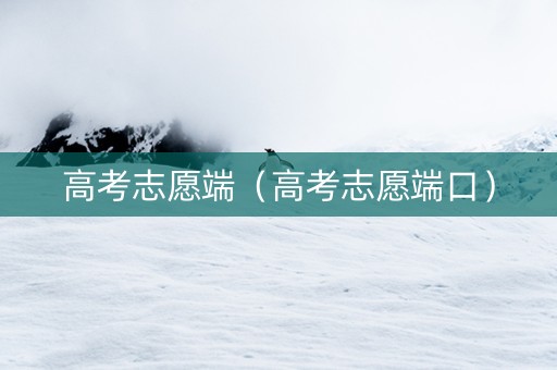 高考志愿端（高考志愿端口）
