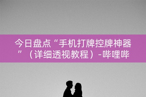 今日盘点“手机打牌控牌神器”（详细透视教程）-哔哩哔哩