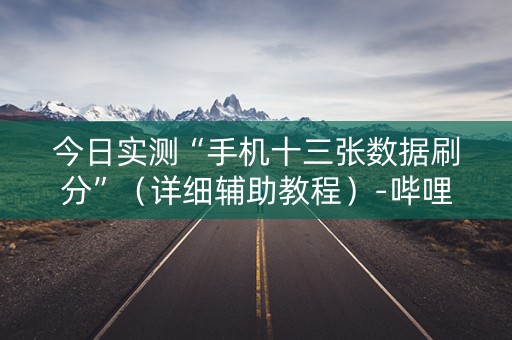 今日实测“手机十三张数据刷分”（详细辅助教程）-哔哩哔哩
