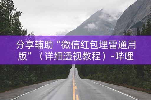 分享辅助“微信红包埋雷通用版”（详细透视教程）-哔哩哔哩