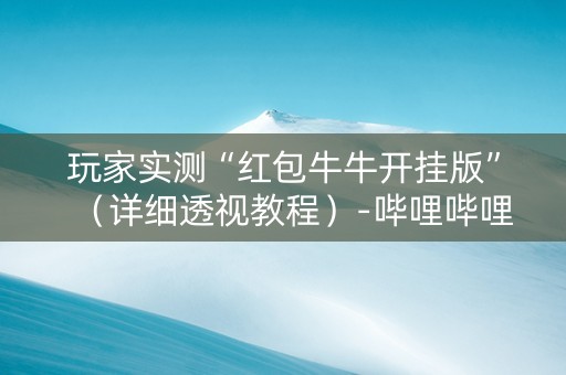 玩家实测“红包牛牛开挂版”（详细透视教程）-哔哩哔哩
