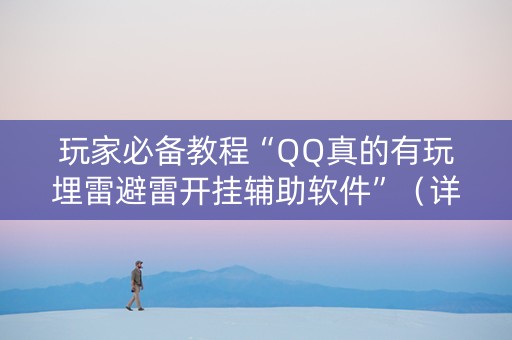 玩家必备教程“QQ真的有玩埋雷避雷开挂辅助软件”（详细透视教程）-哔哩哔哩