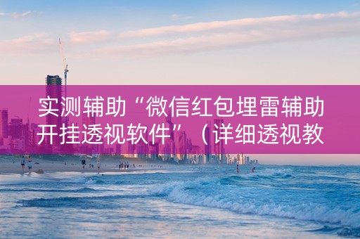 实测辅助“微信红包埋雷辅助开挂透视软件”（详细透视教程）-哔哩哔哩