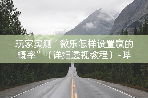 玩家实测“微乐怎样设置赢的概率”（详细透视教程）-哔哩哔哩