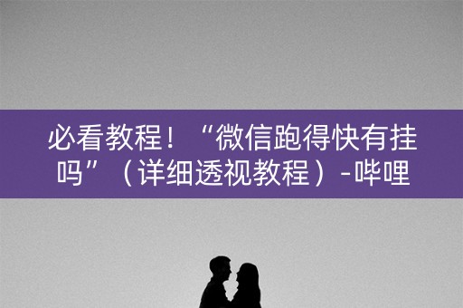 必看教程！“微信跑得快有挂吗”（详细透视教程）-哔哩哔哩