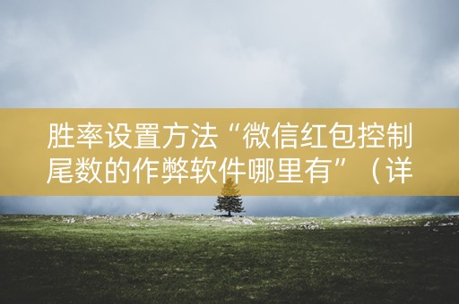 胜率设置方法“微信红包控制尾数的作弊软件哪里有”（详细透视教程）-哔哩哔哩