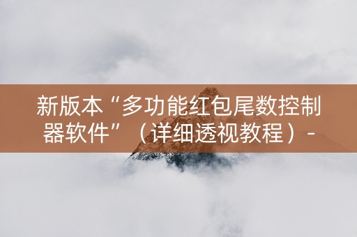新版本“多功能红包尾数控制器软件”（详细透视教程）-哔哩哔哩