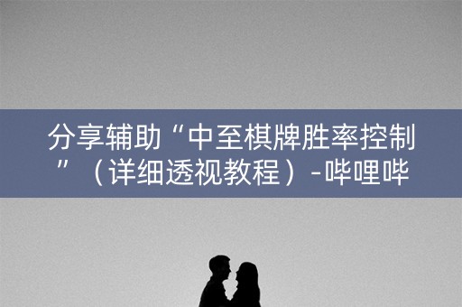 分享辅助“中至棋牌胜率控制”（详细透视教程）-哔哩哔哩