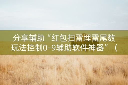 分享辅助“红包扫雷埋雷尾数玩法控制0-9辅助软件神器”（详细透视教程）-哔哩哔哩