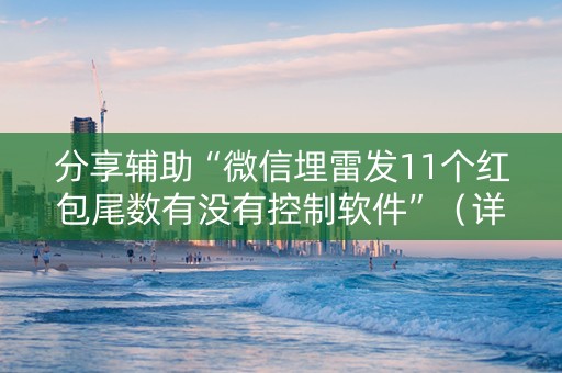 分享辅助“微信埋雷发11个红包尾数有没有控制软件”（详细透视教程）-哔哩哔哩