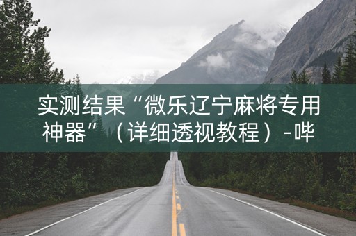 实测结果“微乐辽宁麻将专用神器”（详细透视教程）-哔哩哔哩