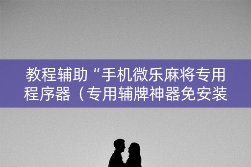 教程辅助“手机微乐麻将专用程序器（专用辅牌神器免安装）