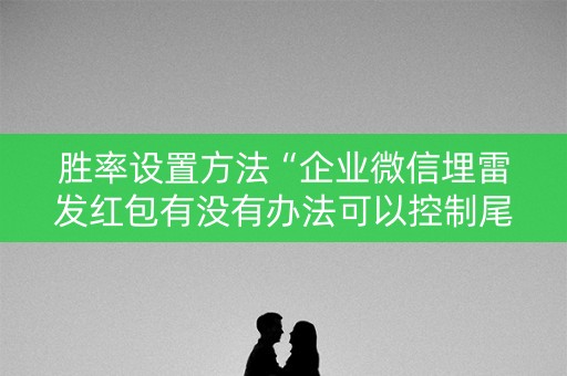 胜率设置方法“企业微信埋雷发红包有没有办法可以控制尾数”（详细透视教程）-哔哩哔哩