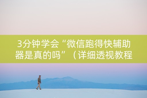 3分钟学会“微信跑得快辅助器是真的吗”（详细透视教程）-哔哩哔哩