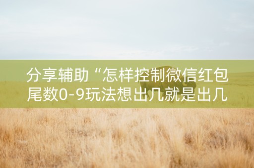 分享辅助“怎样控制微信红包尾数0-9玩法想出几就是出几呢”（详细透视教程）-哔哩哔哩