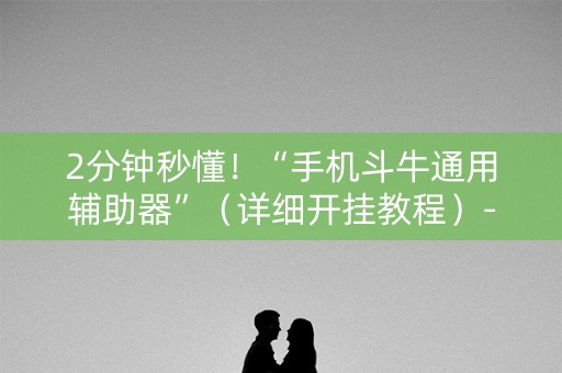 2分钟秒懂！“手机斗牛通用辅助器”（详细开挂教程）-哔哩哔哩