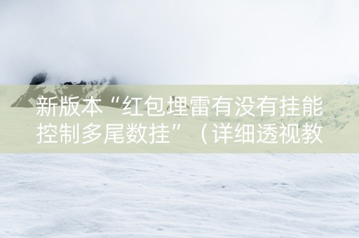 新版本“红包埋雷有没有挂能控制多尾数挂”（详细透视教程）-哔哩哔哩