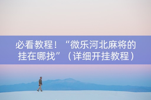 必看教程！“微乐河北麻将的挂在哪找”（详细开挂教程）-哔哩哔哩