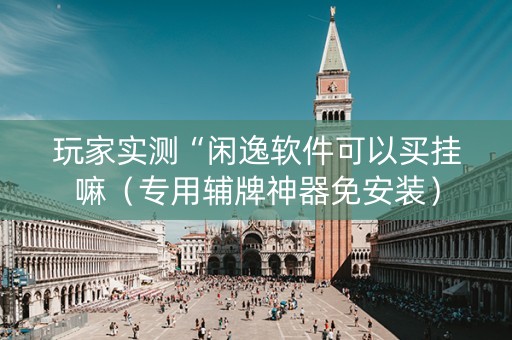 玩家实测“闲逸软件可以买挂嘛（专用辅牌神器免安装）