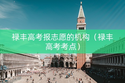 禄丰高考报志愿的机构（禄丰高考考点）