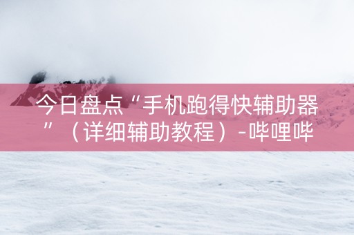今日盘点“手机跑得快辅助器”（详细辅助教程）-哔哩哔哩
