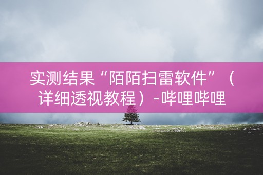 实测结果“陌陌扫雷软件”（详细透视教程）-哔哩哔哩