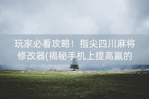 玩家必看攻略！指尖四川麻将修改器(揭秘手机上提高赢的概率)