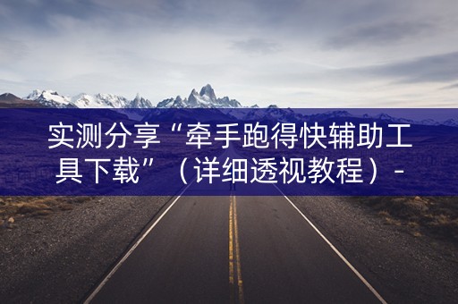 实测分享“牵手跑得快辅助工具下载”（详细透视教程）-哔哩哔哩