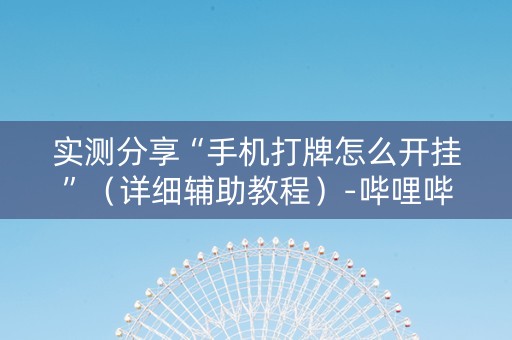 实测分享“手机打牌怎么开挂”（详细辅助教程）-哔哩哔哩
