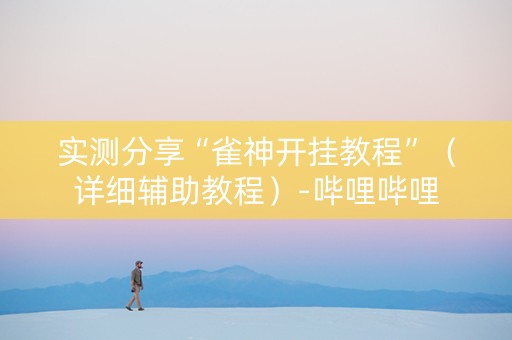 实测分享“雀神开挂教程”（详细辅助教程）-哔哩哔哩