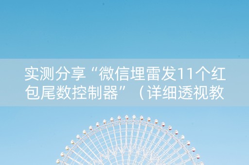 实测分享“微信埋雷发11个红包尾数控制器”（详细透视教程）-哔哩哔哩