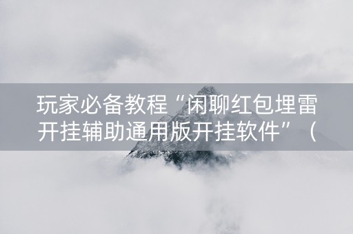 玩家必备教程“闲聊红包埋雷开挂辅助通用版开挂软件”（详细透视教程）-哔哩哔哩