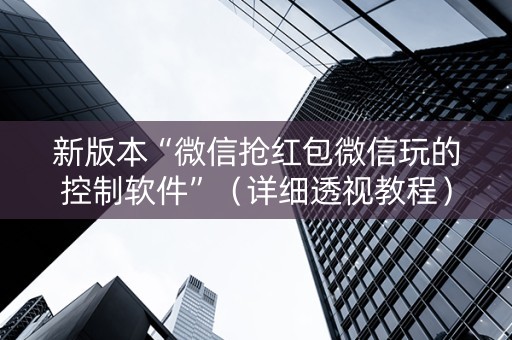 新版本“微信抢红包微信玩的控制软件”（详细透视教程）-哔哩哔哩