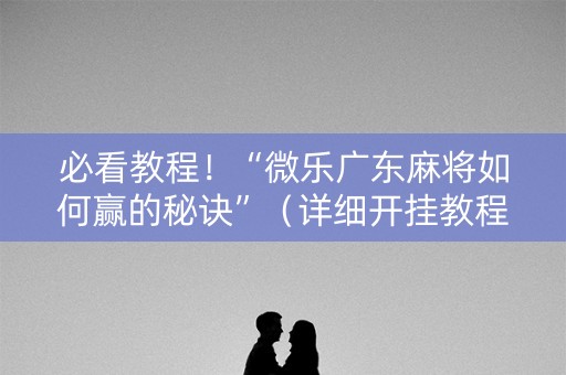 必看教程！“微乐广东麻将如何赢的秘诀”（详细开挂教程）-哔哩哔哩