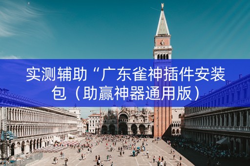 实测辅助“广东雀神插件安装包（助赢神器通用版）