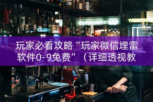 玩家必看攻略“玩家微信埋雷软件0-9免费”（详细透视教程）-哔哩哔哩