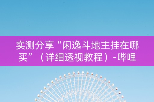 实测分享“闲逸斗地主挂在哪买”（详细透视教程）-哔哩哔哩