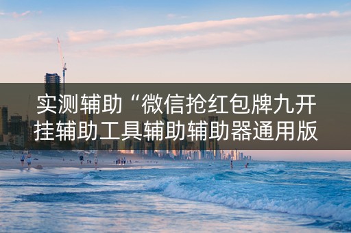 实测辅助“微信抢红包牌九开挂辅助工具辅助辅助器通用版”（详细透视教程）-哔哩哔哩