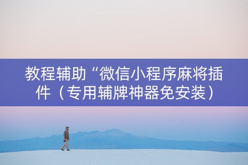 教程辅助“微信小程序麻将插件（专用辅牌神器免安装）